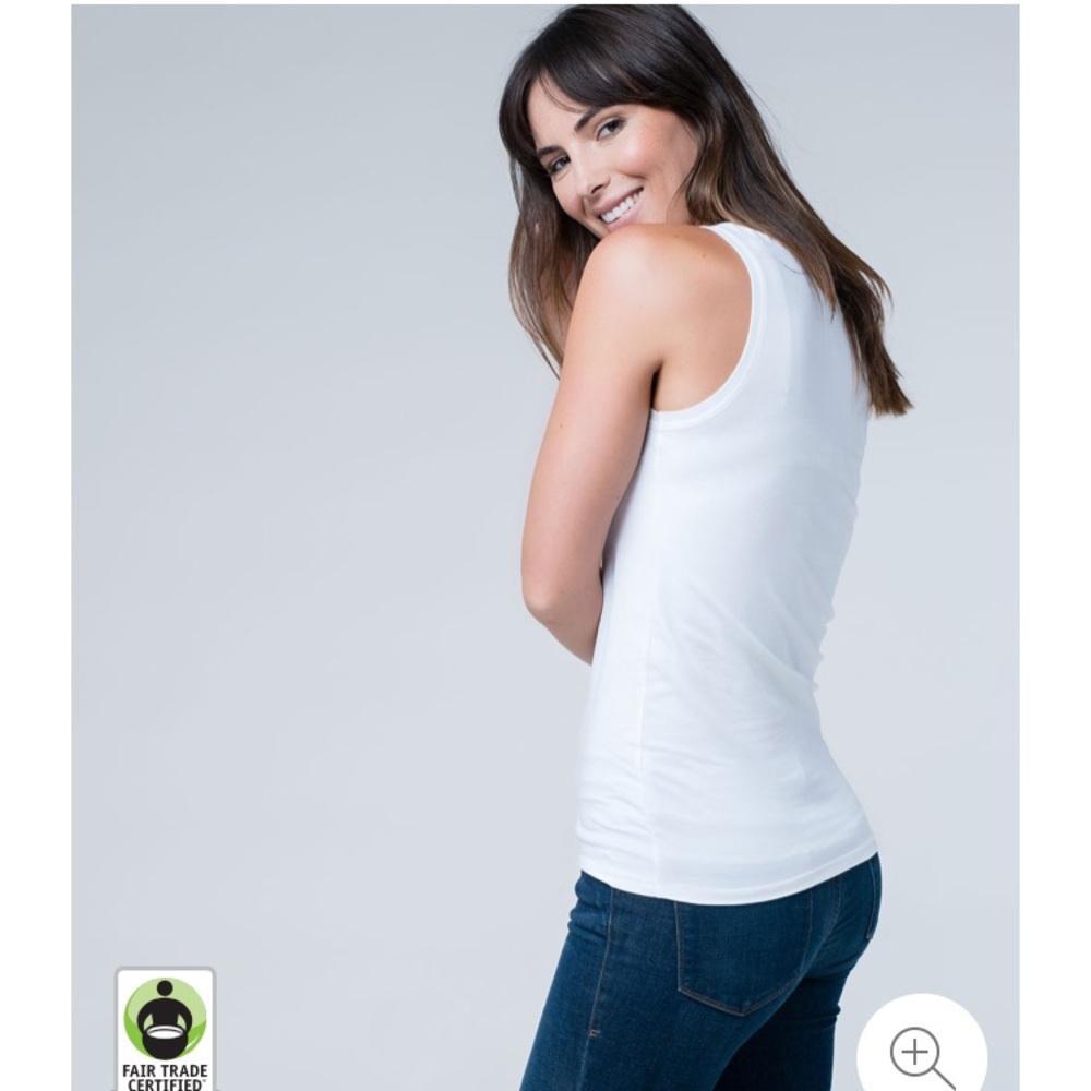 Organic Stretch fit tank (1 white)
